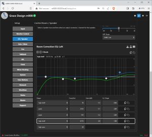 m908 Web UI EQ controls