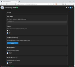 m908 Web UI settings panel