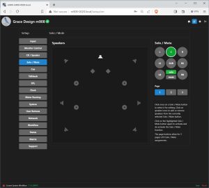 m908 Web UI solo / mute setup