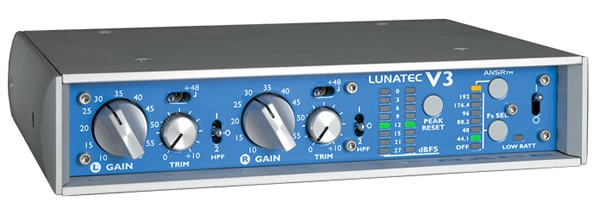 Lunatec V3 portable 2 channel mic preamplfier